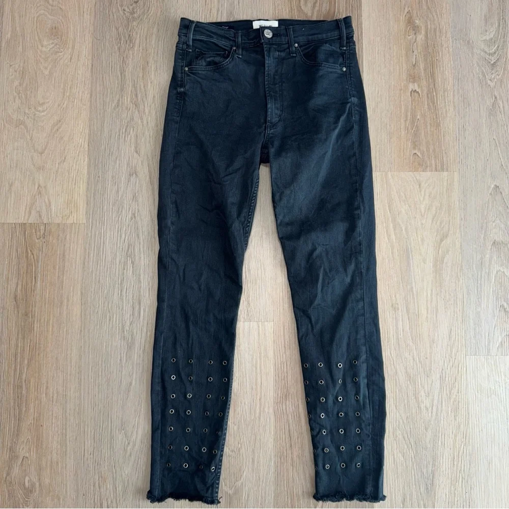 McGuire Newton Skinny Jeans with Grommets Faded Black - Size 28